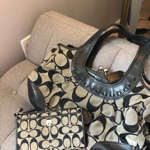 Coach bag and matching wristlet